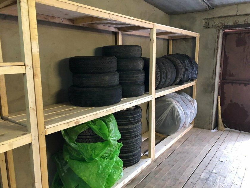 Стеллаж для хранения колес