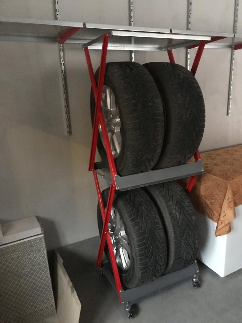 Стеллаж для колес вертикальный стандарт (ширина шин до 255мм)