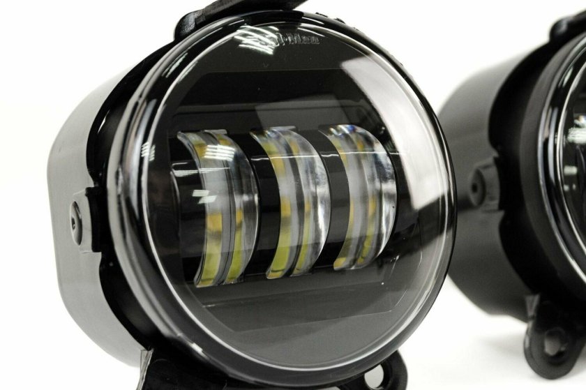 Диодные ПТФ Sal-man Lime двухцветные (бело-синий 6000к и лайм) 50