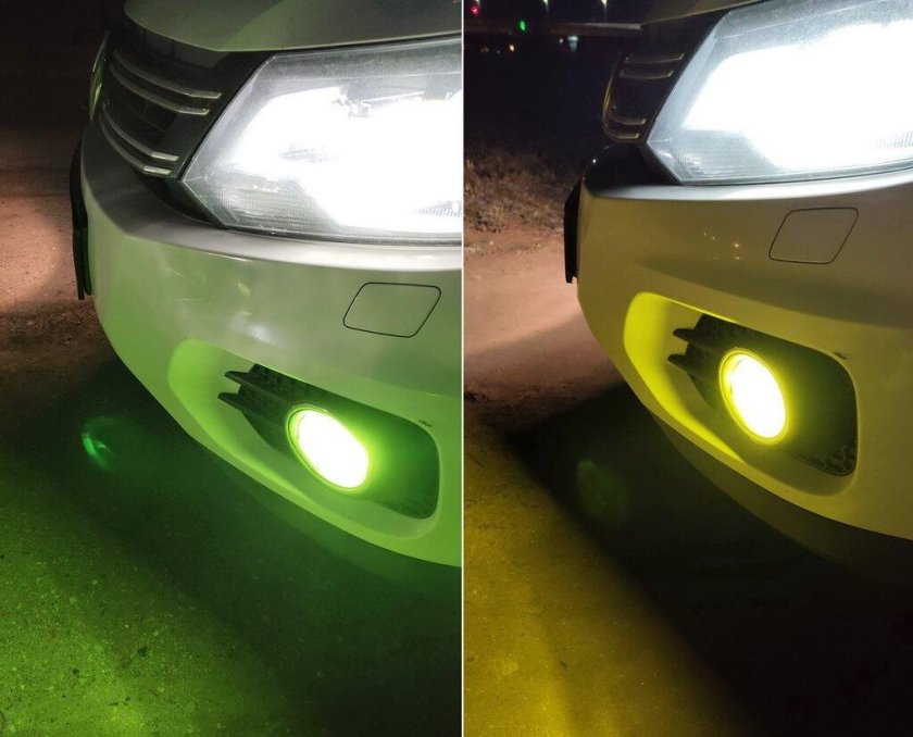 Туманки цвета лайм