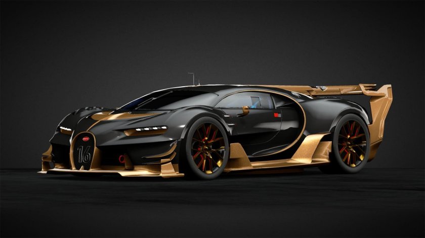 Бугатти Шерон Золотая