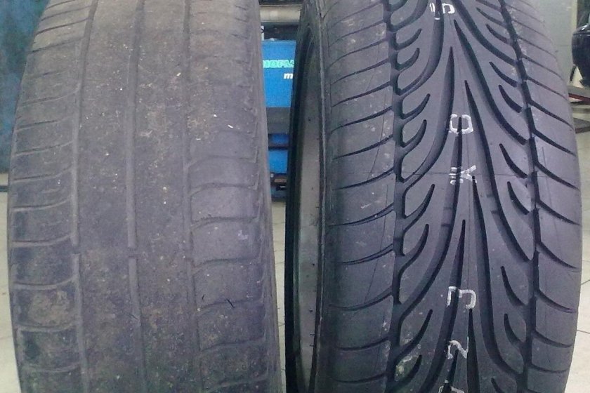Изношенные шины летние