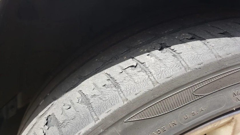 Изношенный протектор шины