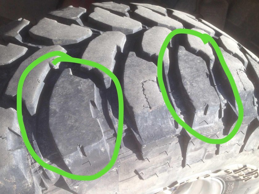 ГАЗ 3309 износ передней резины