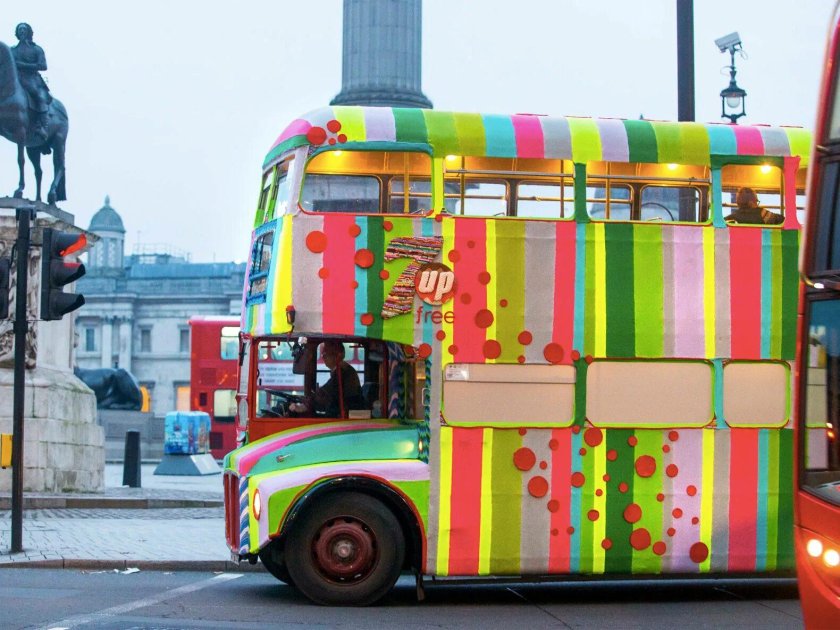 Разноцветные автобусы