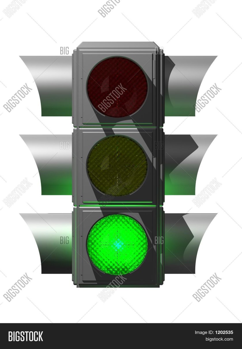 Светофор на белом фоне
