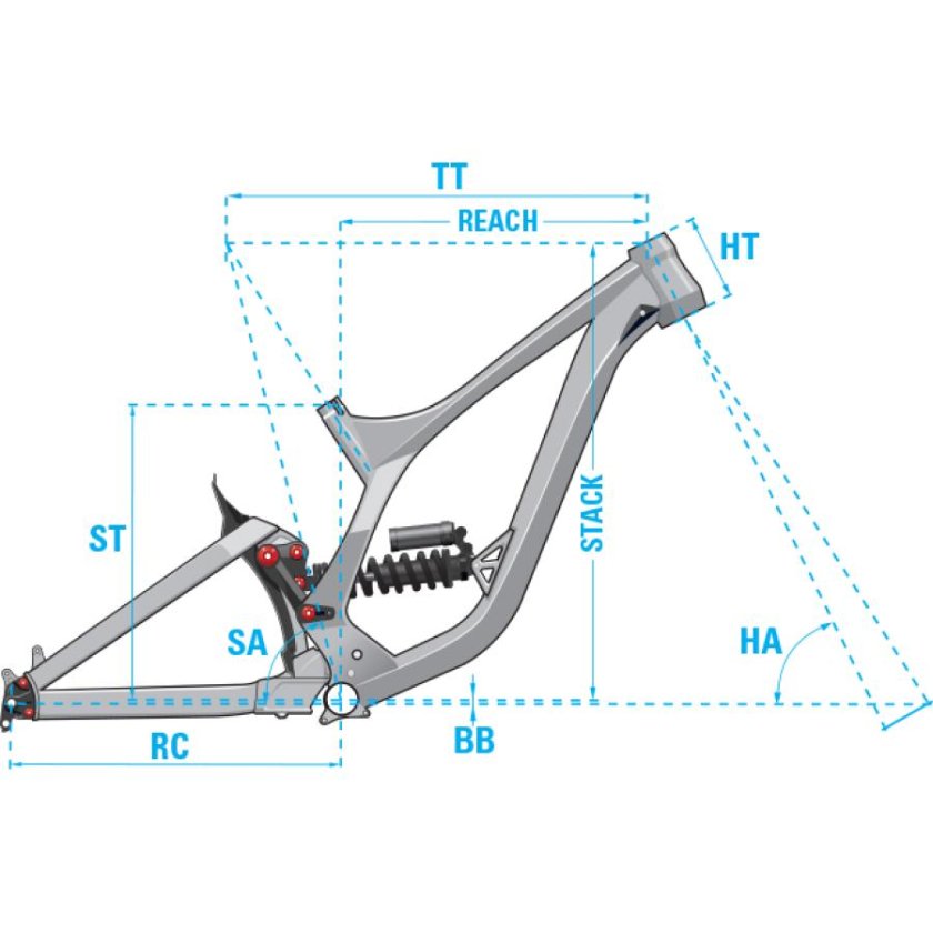 Чертеж двухподвесной рамы велосипеда