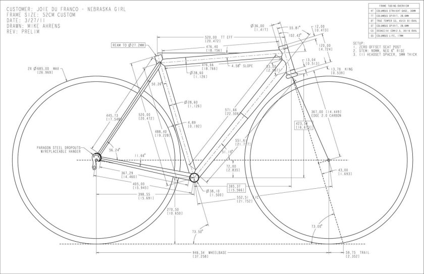 Велосипедная рама чертеж