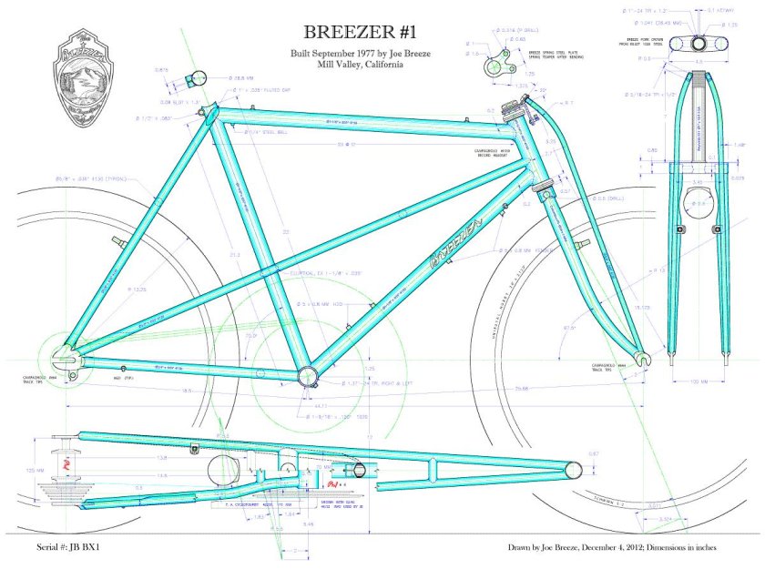 Велосипедная рама чертеж