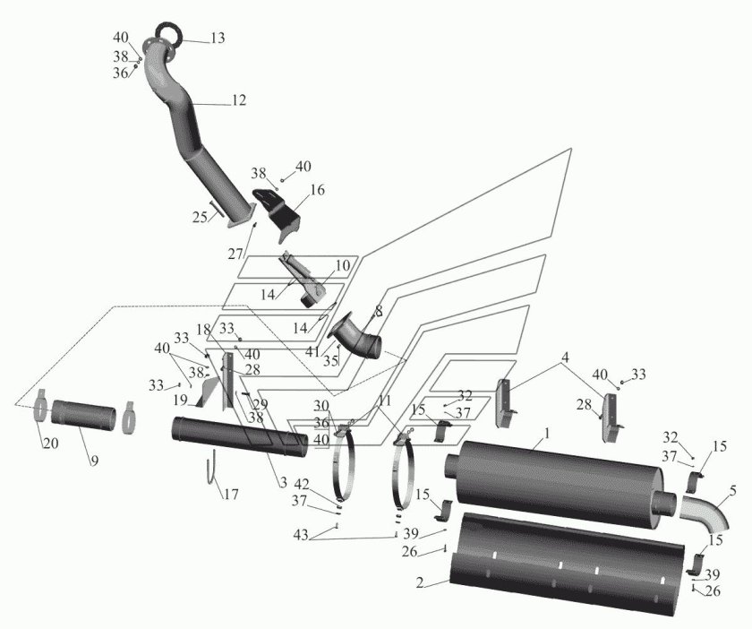 Выхлопная система МАЗ 6303