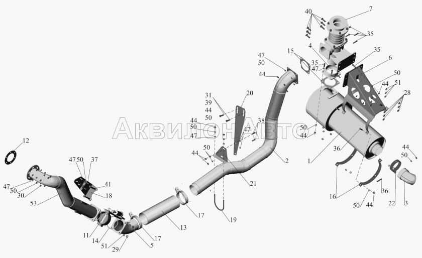 551605- Выхлопная труба МАЗ