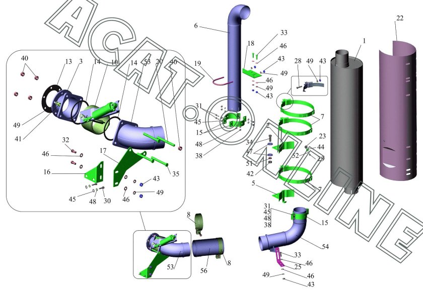 Выхлопная система МАЗ ЯМЗ 238