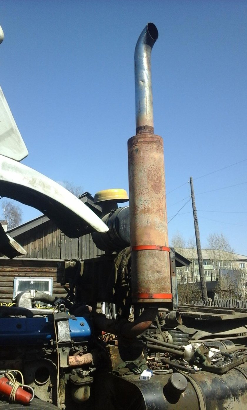 Глушитель МАЗ 5432 верхний выхлоп