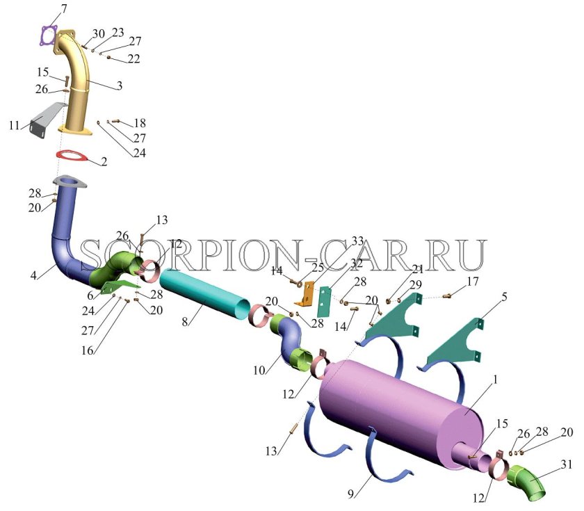 Труба приемная МАЗ 4370