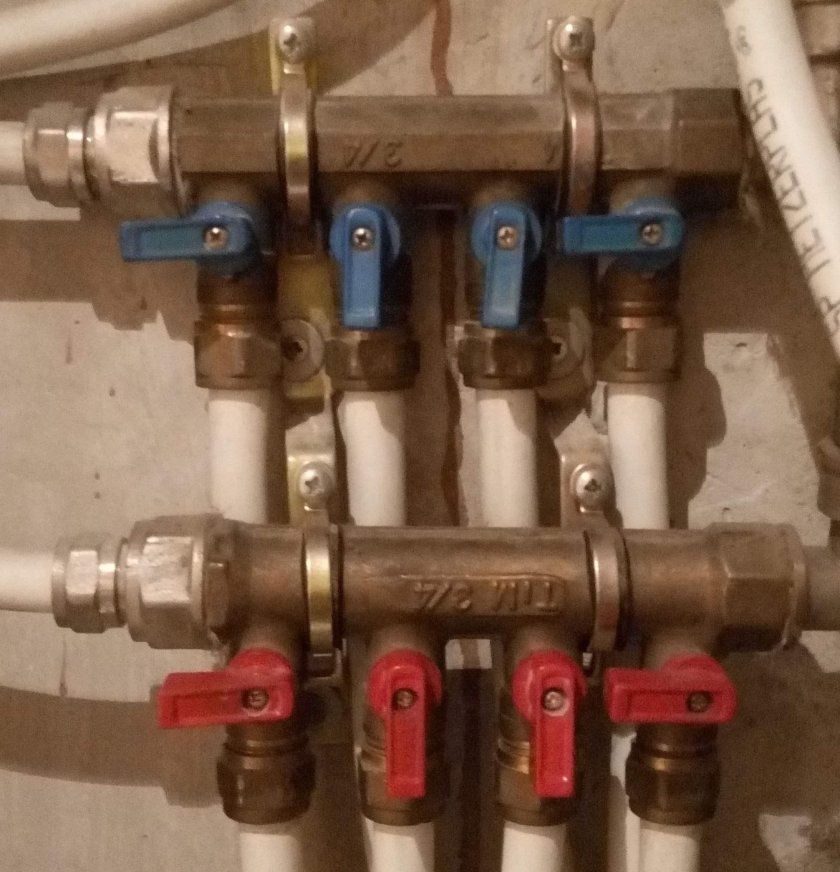 Кран шаровый гребенка