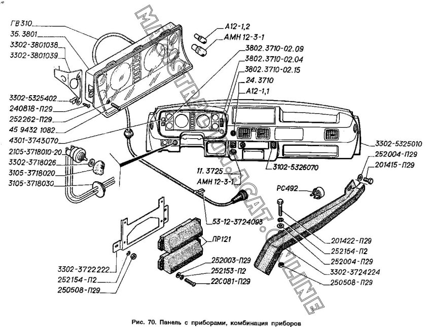 Панель приборов Газель 2705
