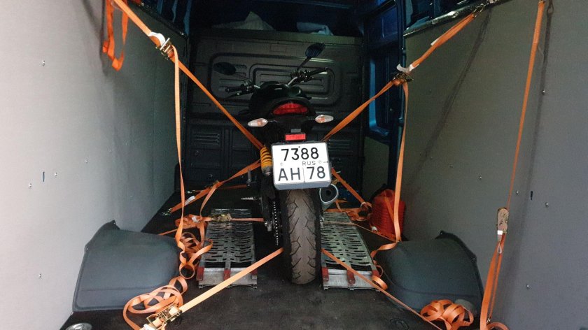 Перевозка мотоцикла в газели