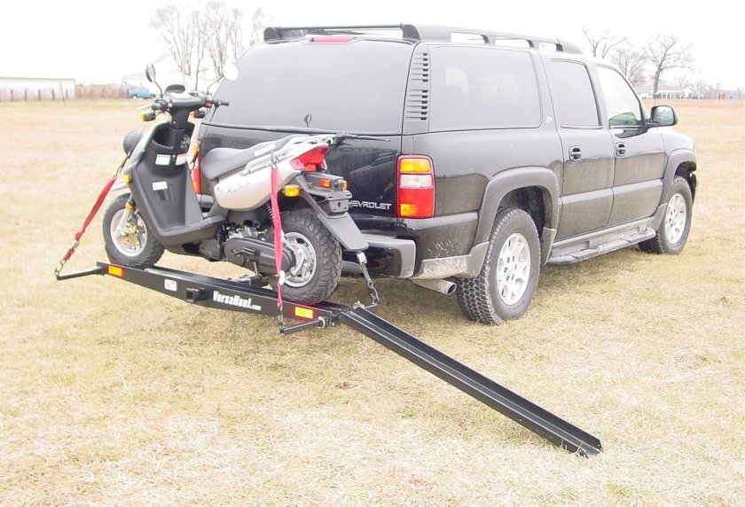 Крепление мотоцикла на фаркоп УАЗ Патриот