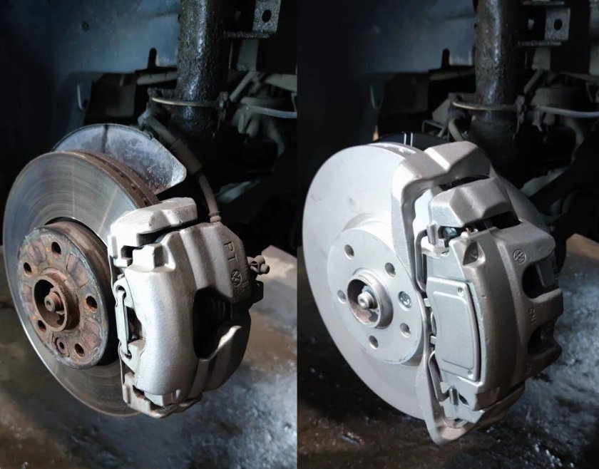 Суппорт тормозной передний два поршня Мультиван т5 180 сил