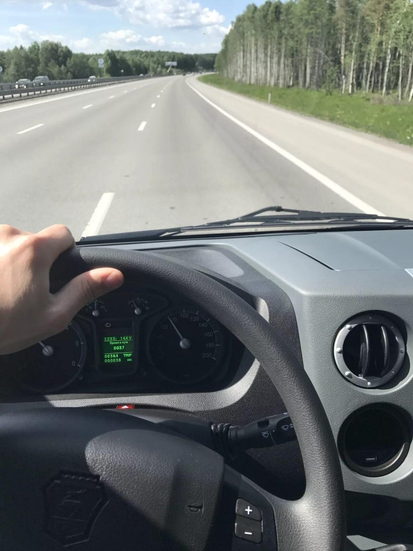 За рулем газели Некст