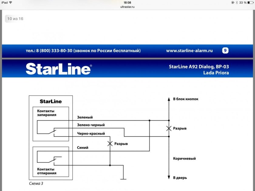 Схема подключения центрального замка Приора