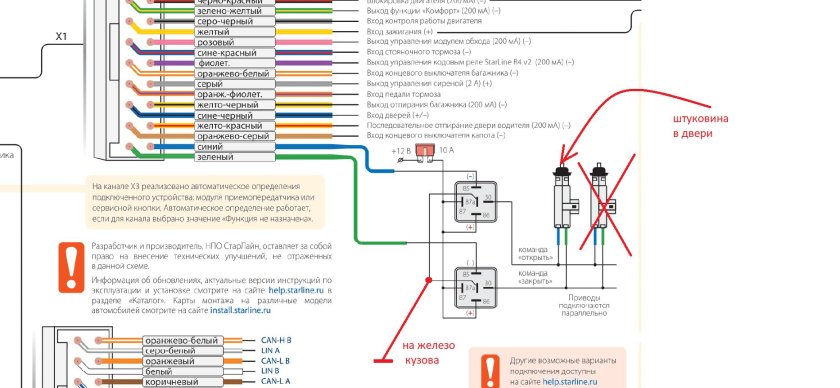 Реле сигнализации старлайн а91