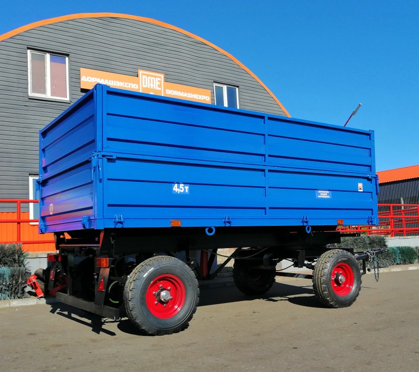 Прицеп тракторный самосвальный с кузовом 45 м3 2птс-4,5