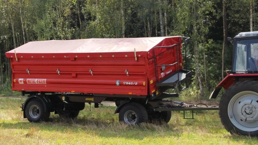 Прицеп тракторный самосвальный Metal-fach т-711/3 с надставными бортами