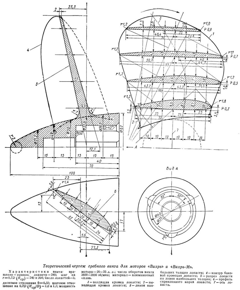 Чертеж гребного винта 1338к-425-006