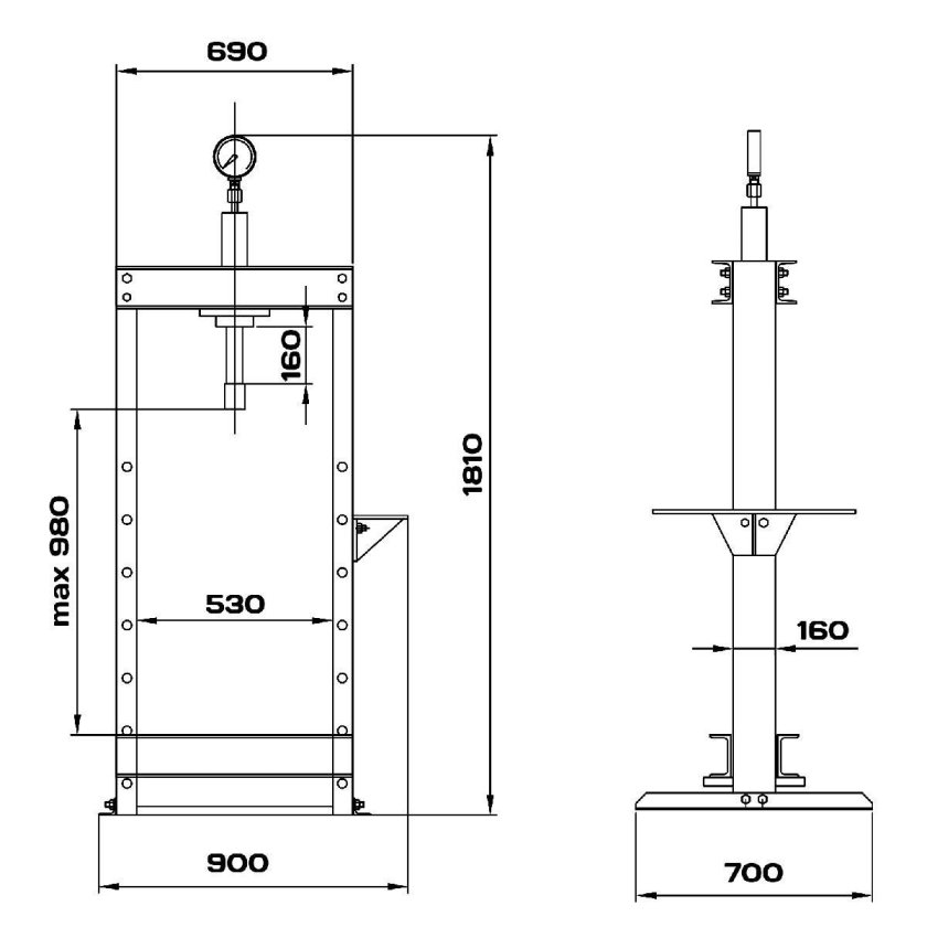 Пресс с ручным и ножным приводом KRAFTWELL krwpr20f