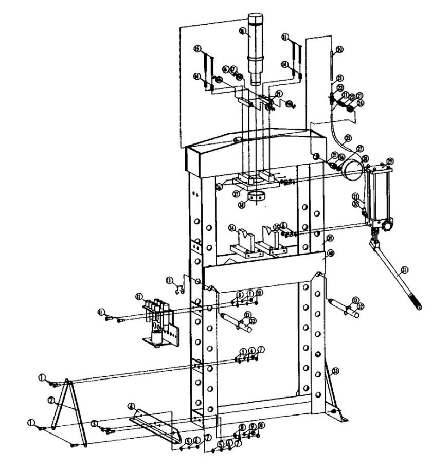 Схема пресс гидравлический дб2428