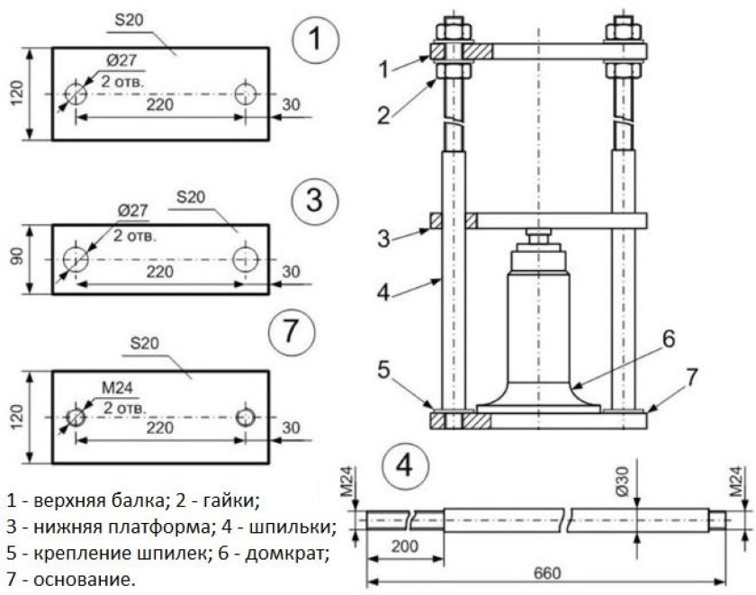 Пресс для технопланктона чертёж