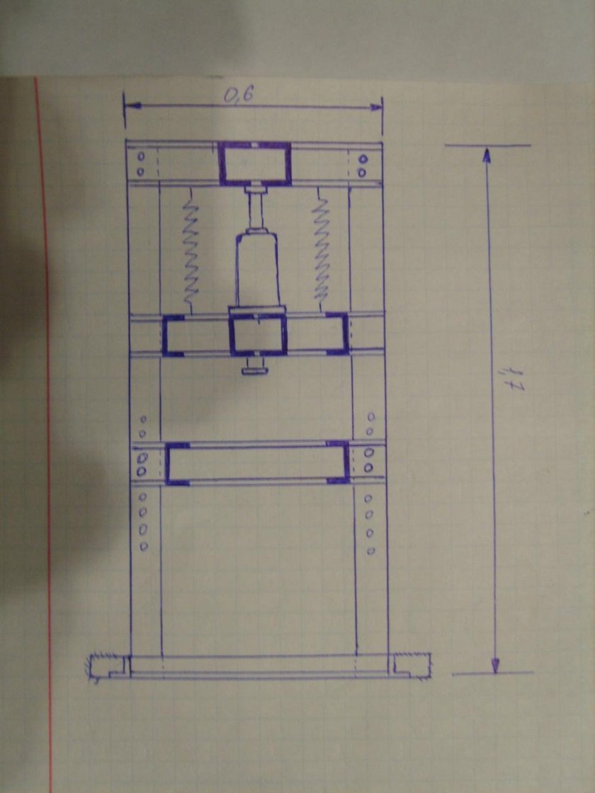 Пресс гидравлический 2000тс чертеж