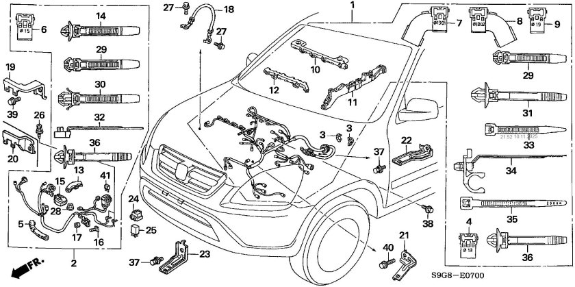 Хонда СРВ рд1 схема запчастей