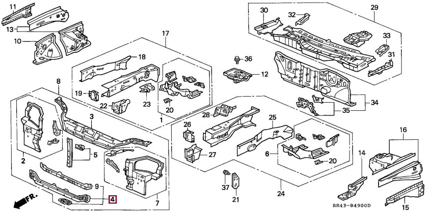 Каталог запасных частей на Хонда Везел