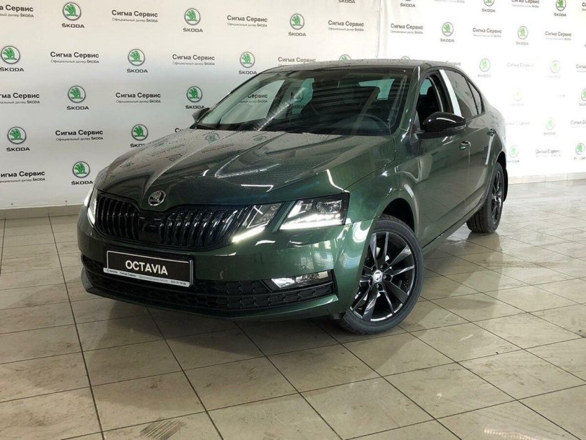 Skoda Octavia a8 зеленая