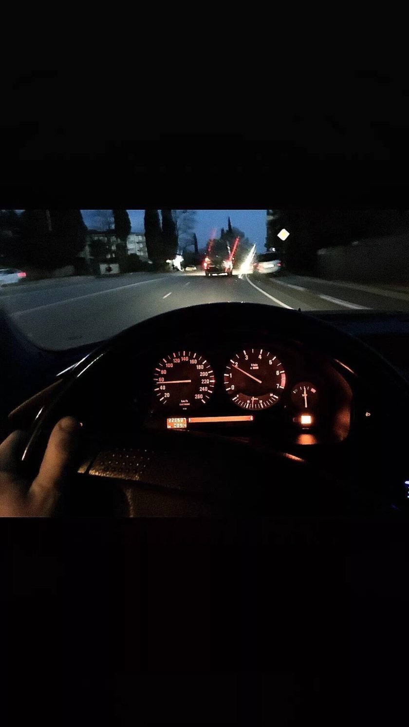 BMW e34 ночь за рулем