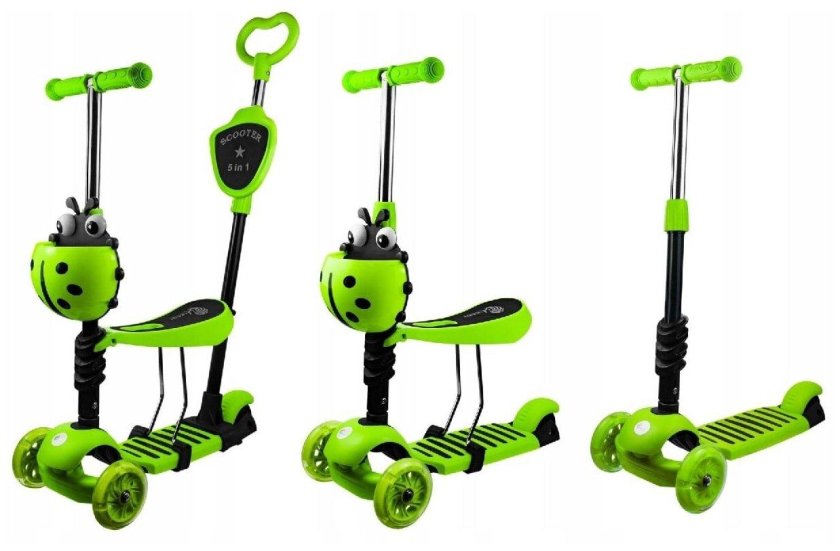 Самокат детский Божья коровка 5 в 1