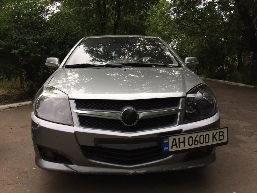 Черные фары Джили МК