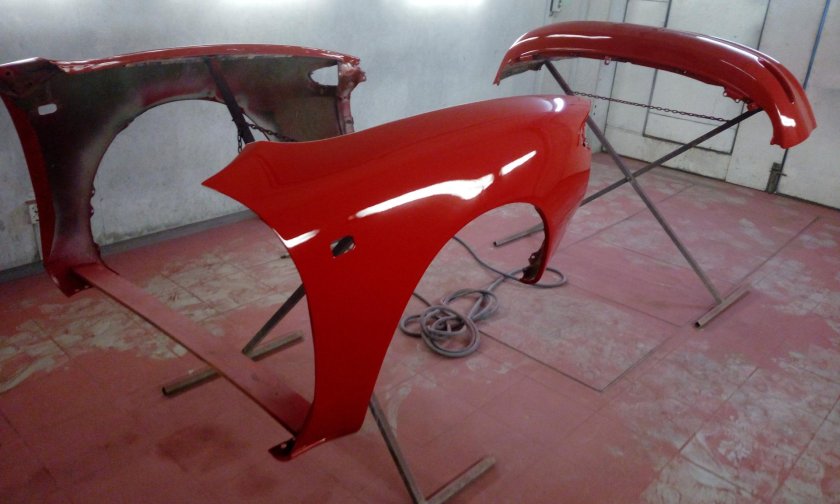 Подставка для покраски крыла автомобиля