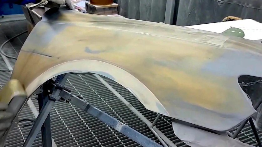 Шпаклеванное крыло