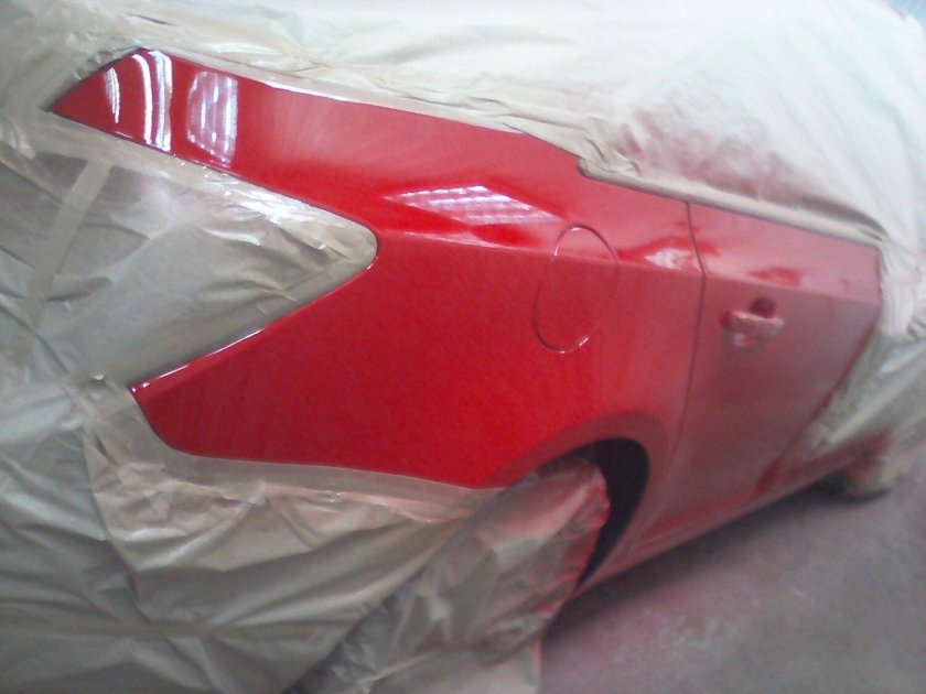 Покраска заднего крыла