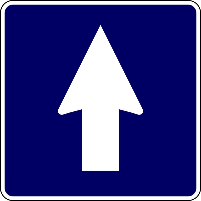 Знак одностороннее движение и движение