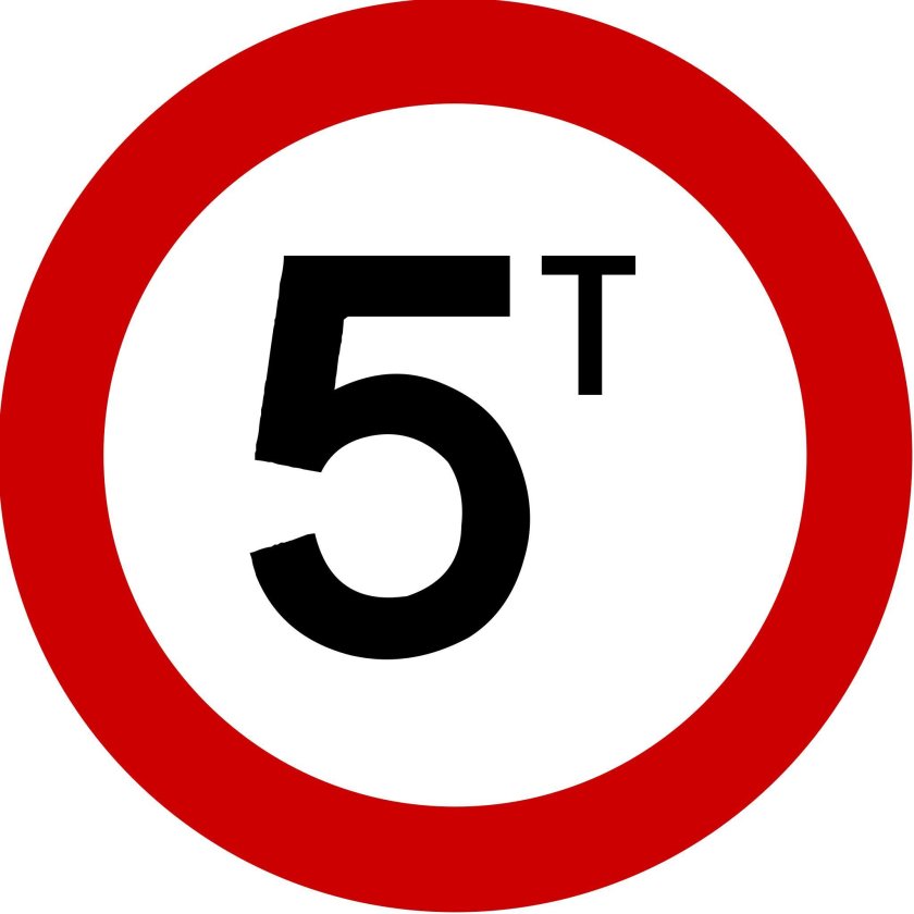 Знак ограничения грузоподъемности