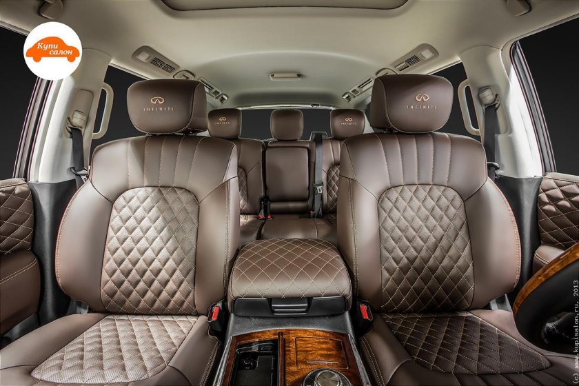 Инфинити qx80 коричневый салон