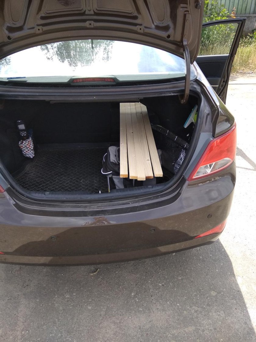 Солярис 2 в багажник влезет 2 метра