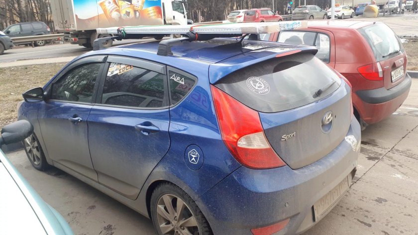 Багажник на крышу Hyundai Solaris хэтчбек