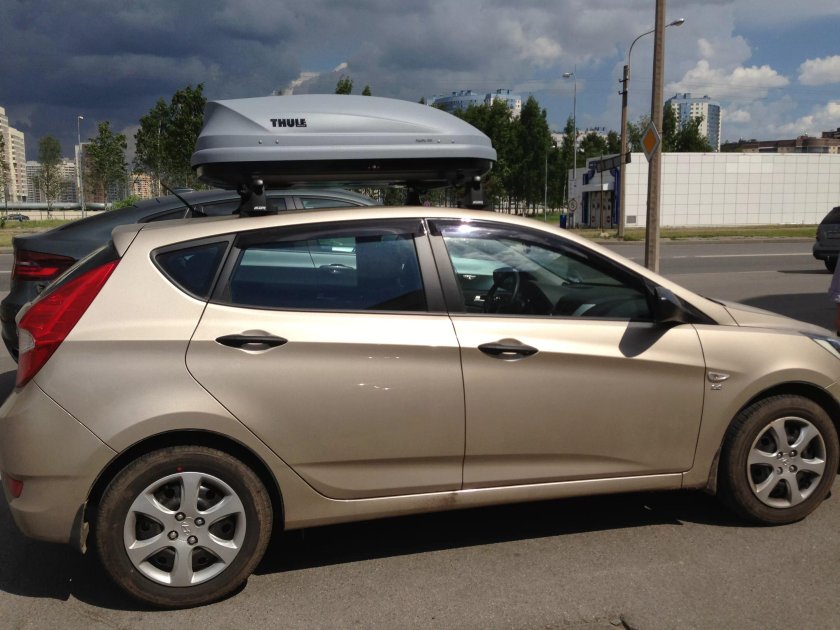 Hyundai Solaris 2013 багажник на крышу