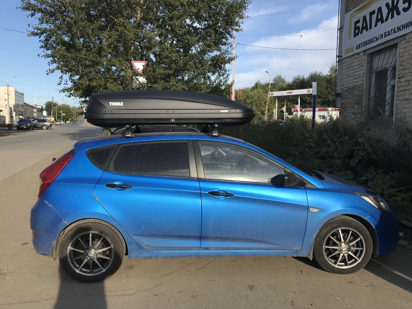 Hyundai Solaris 2013 багажник на крышу