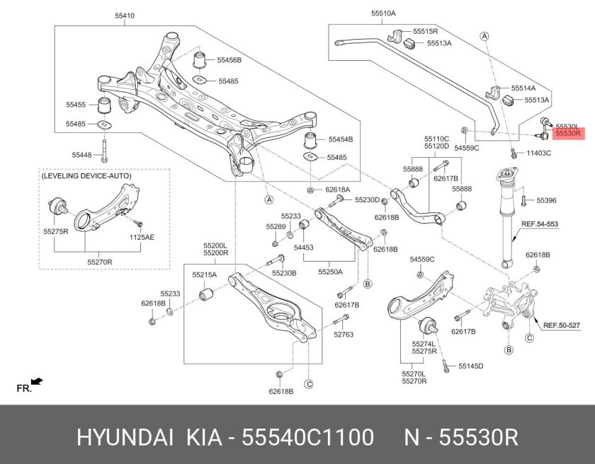 Задняя подвеска Hyundai ix35 схема